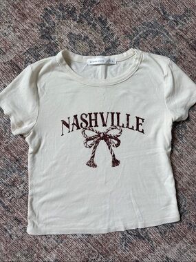 Altar'd State Nashville' Cream Graphic Tee
